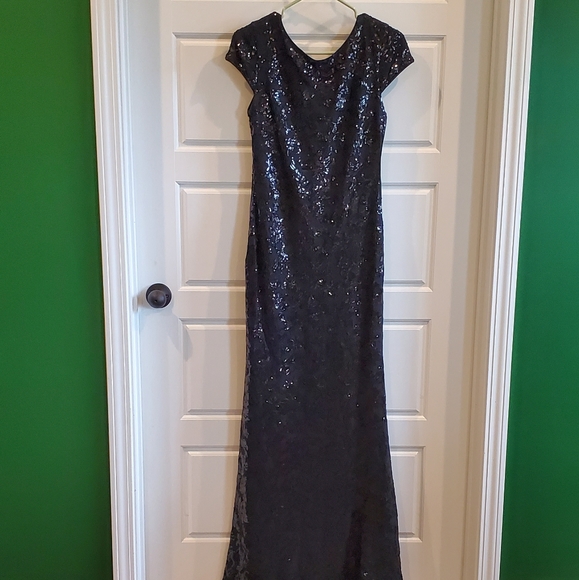 Calvin Klein Black sequence gown - Picture 2 of 5